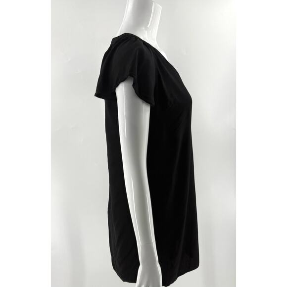 Old Navy Womens Dress Size Small Petite Black Tunic Mini Flutter Sleeve Solid - Picture 3 of 6